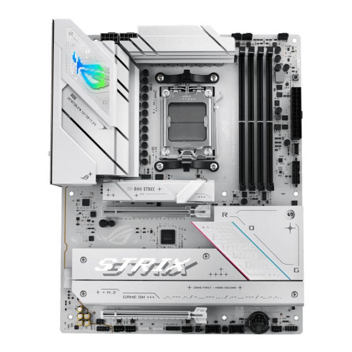 Материнcька плата ASUS ROG STRIX B850-A GAMING sAM5 B850 4xDDR5 M.2 HDMI DP Wi-Fi BT ATX білий