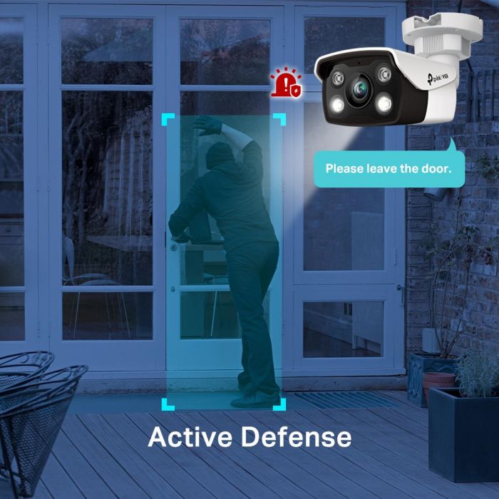 IP-Камера TP-LINK VIGI C350-2.8mm, PoE, 5Мп, 2.8 мм, H.265+, IP67, Bullet, кольорове нічне бачення, зовнішня