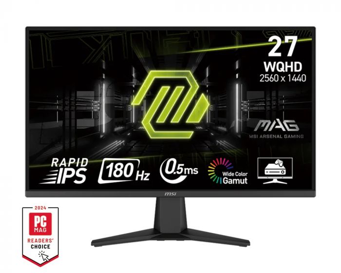 Монітор MSI 27" MAG 275QF 2xHDMI, DP, Audio, IPS, 2560x1440, 180Hz, 0.5ms, sRGB 101%, AdaptiveSync