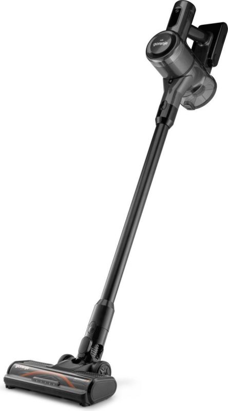 Пилосос Gorenje бездротовий, 70Вт, конт пил -0.7л, автон. робота до 60хв, HEPA, підсвічування, індикатор, антрацит