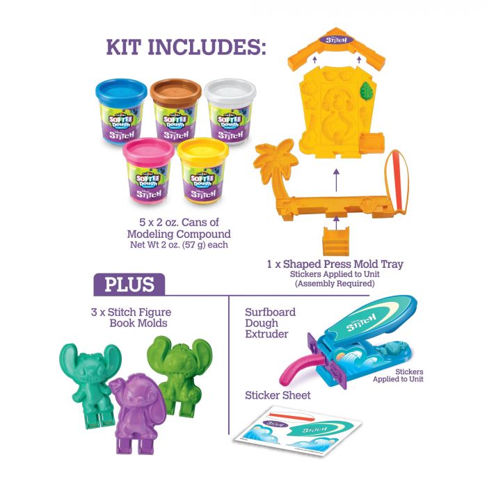 Тісто для ліплення Cra-Z-Art із фігуркою Стіч, набір 11од