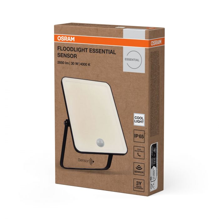 Прожектор OSRAM ECO 30Вт 2850Лм 4000K датчик руху чорний