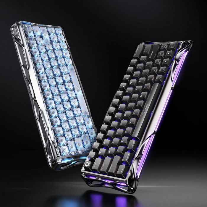 Клавіатура магнітна GravaStar Mercury V60 Pro 60keys, GravaStar Blackcore, USB-A, 8k,RGB, GunMetal