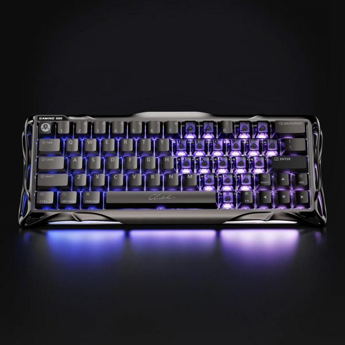 Клавіатура магнітна GravaStar Mercury V60 Pro 60keys, GravaStar Blackcore, USB-A, 8k,RGB, GunMetal