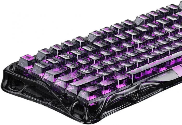 Клавіатура магнітна GravaStar Mercury V75 Lite 75keys, Blackcore, USB-A, Transparent Black