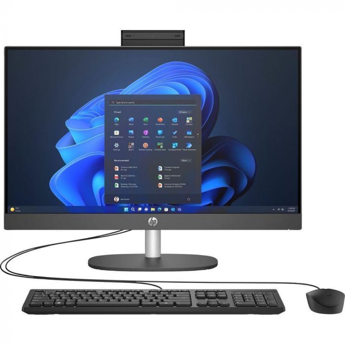 Комп'ютер персональний моноблок HP 240-G10 23.8" FHD IPS AG, Intel U5-125U, 8GB, F512GB, UMA, WiFi, кл+м, DOS, чорний