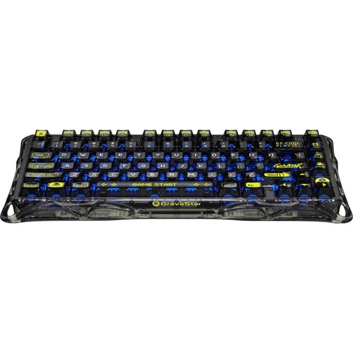 Клавіатура механічна GravaStar Mercury K1 Lite 80keys, GravaStar x BSUN Grey, BT/WL/USB, чорний