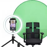 Комплект для стримінгу Trust Maku+ 2-in-1 Streaming Kit, зелений фон та кільцева лампа