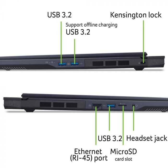 Ноутбук Acer Predator Helios Neo 16 PHN16-73 16" WQXGA, Intel U9-275HX, 32GB, F1TB, NVD5070-8, Lin, чорний