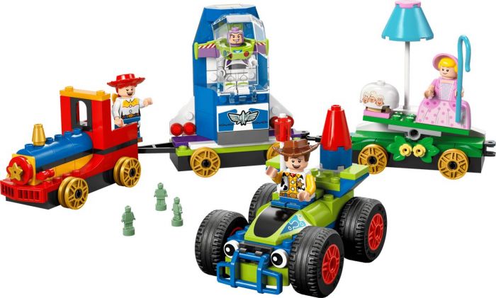 Конструктор LEGO Disney Pixar Святкування з Історії Іграшок: потяг і авто для перегонів