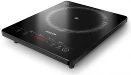 Плитка настільна Philips індукційна, комф. - 1, 2000Вт,  управл - сенсор , чорний