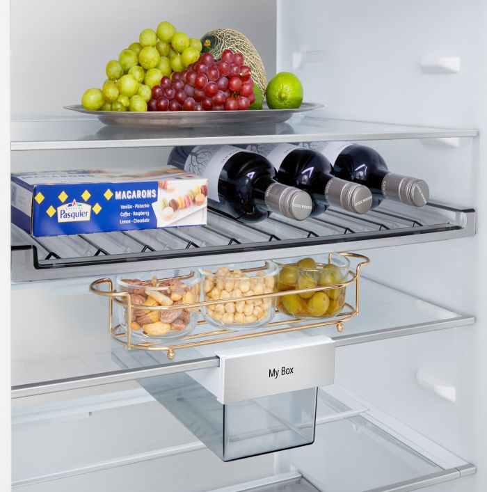 Холодильник LG з нижн. мороз., 203x60х68, холод.відд.-262л, мороз.відд.-113л, 2дв., E, NF, інв., диспл зовн., Fresh Сonverter, Metal Fresh, чорний