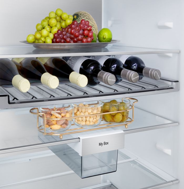 Холодильник LG з нижн. мороз., 203x60х68, холод.відд.-262л, мороз.відд.-113л, 2дв., E, NF, інв., диспл зовн., Fresh Сonverter, Metal Fresh, чорний