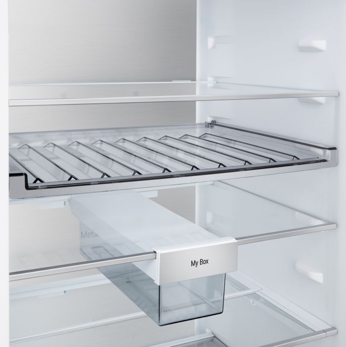 Холодильник LG з нижн. мороз., 203x60х68, холод.відд.-262л, мороз.відд.-113л, 2дв., E, NF, інв., диспл зовн., Fresh Сonverter, Metal Fresh, чорний