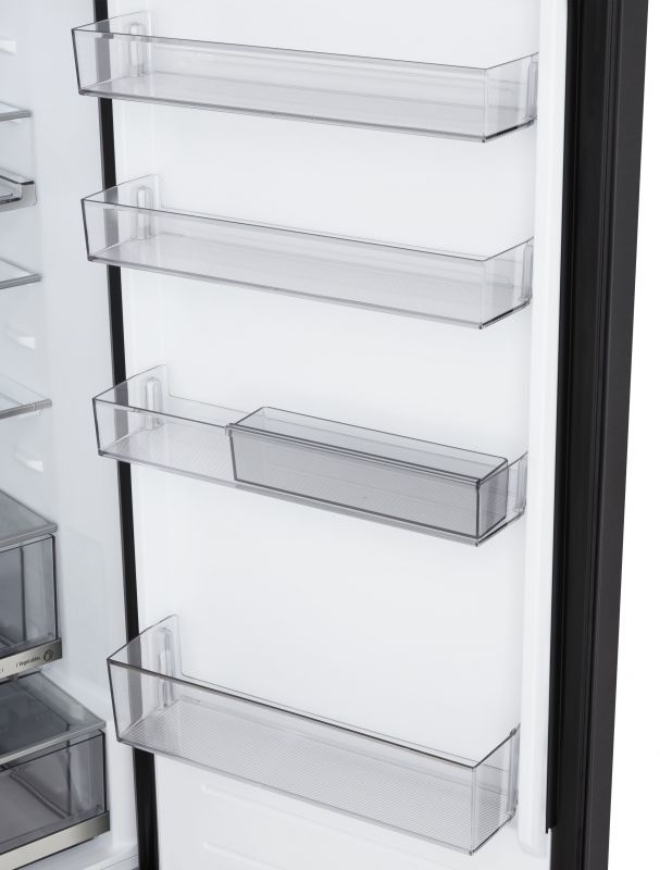 Холодильник LG з нижн. мороз., 203x60х68, холод.відд.-262л, мороз.відд.-113л, 2дв., E, NF, інв., диспл зовн., Fresh Сonverter, Metal Fresh, чорний