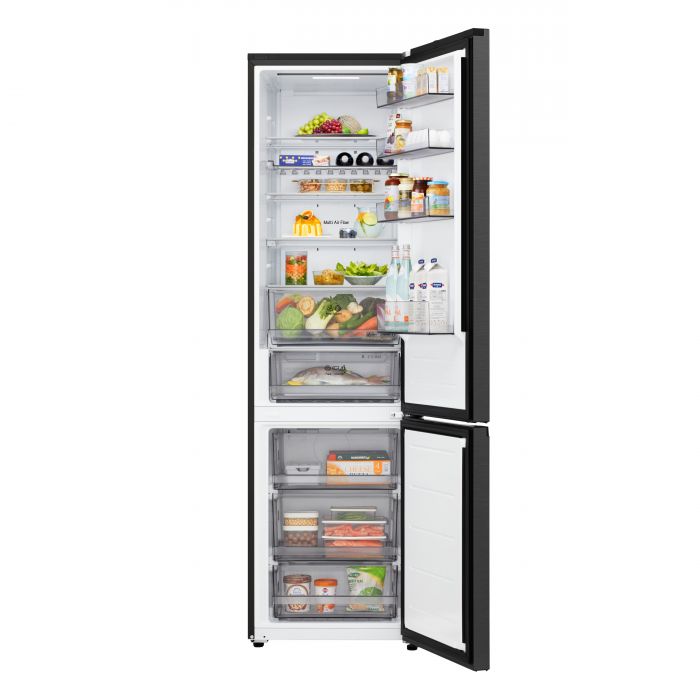 Холодильник LG з нижн. мороз., 203x60х68, холод.відд.-262л, мороз.відд.-113л, 2дв., E, NF, інв., диспл зовн., Fresh Сonverter, чорний