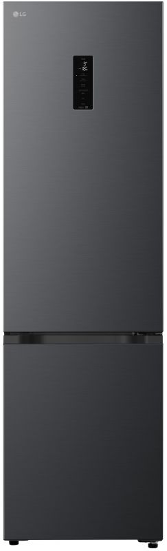Холодильник LG з нижн. мороз., 203x60х68, холод.відд.-262л, мороз.відд.-113л, 2дв., E, NF, інв., диспл зовн., Fresh Сonverter, чорний