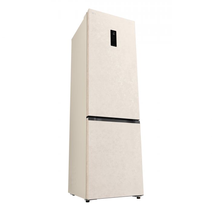 Холодильник LG з нижн. мороз., 203x60х68, холод.відд.-262л, мороз.відд.-113л, 2дв., E, NF, інв., диспл зовн., Fresh Сonverter, бежевий