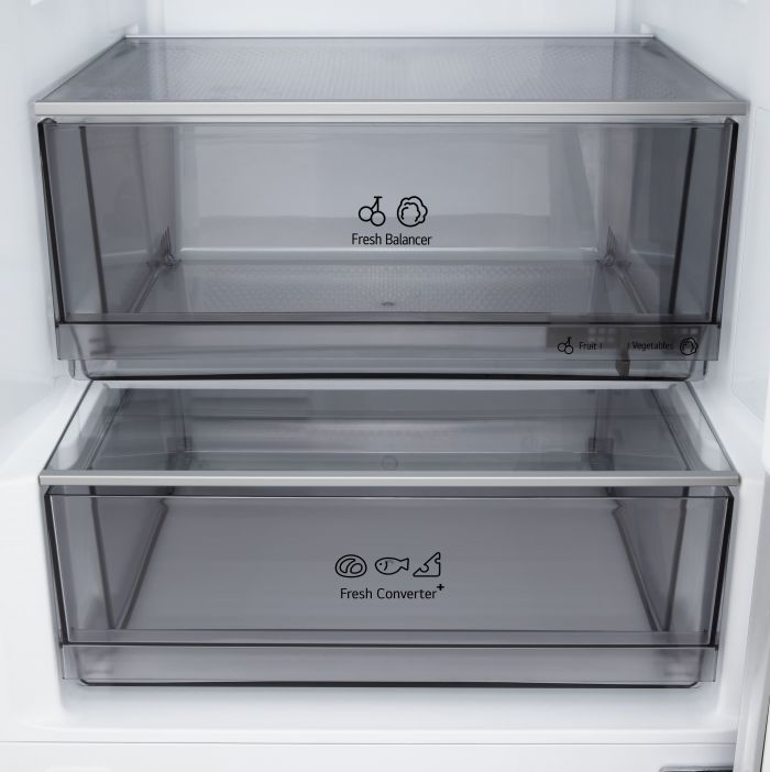 Холодильник LG з нижн. мороз., 203x60х68, холод.відд.-262л, мороз.відд.-113л, 2дв., E, NF, інв., диспл зовн., Fresh Сonverter, білий