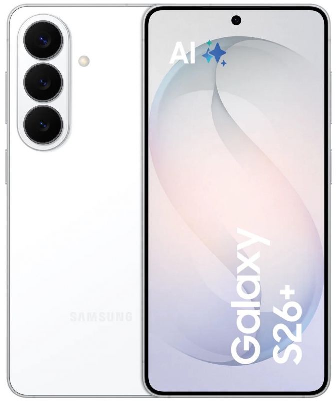 Смартфон Samsung Galaxy S26+ 5G (S947) 6.7' 12/512ГБ, 2SIM, 4900мА•год, білий