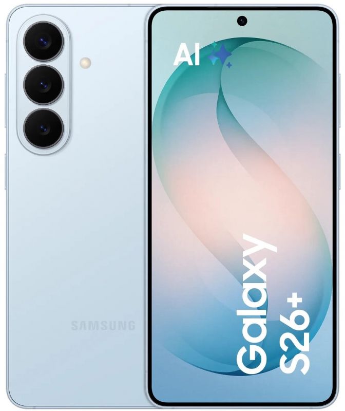 Смартфон Samsung Galaxy S26+ 5G (S947) 6.7' 12/256ГБ, 2SIM, 4900мА•год, блакитний