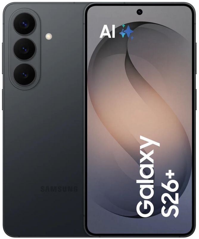 Смартфон Samsung Galaxy S26+ 5G (S947) 6.7' 12/256ГБ, 2SIM, 4900мА•год, чорний