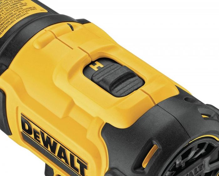 Фен будівельний акумуляторний DeWalt 18В 290-530°C 190л/хв 0.5кг без АКБ та ЗП