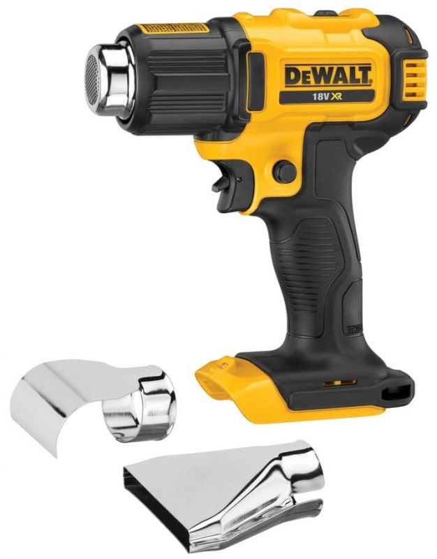 Фен будівельний акумуляторний DeWalt 18В 290-530°C 190л/хв 0.5кг без АКБ та ЗП