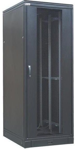 Шафа ZPAS 19", 42U, SZB IT, передні скляні двері, 800x1000 мм, максимально 1500кг, чорна