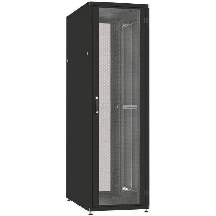 Шафа ZPAS 19", 42U, SZB IT, одностулкові передні та задні перфоровані двері, 600x600 мм, максимально 1500кг, чорна