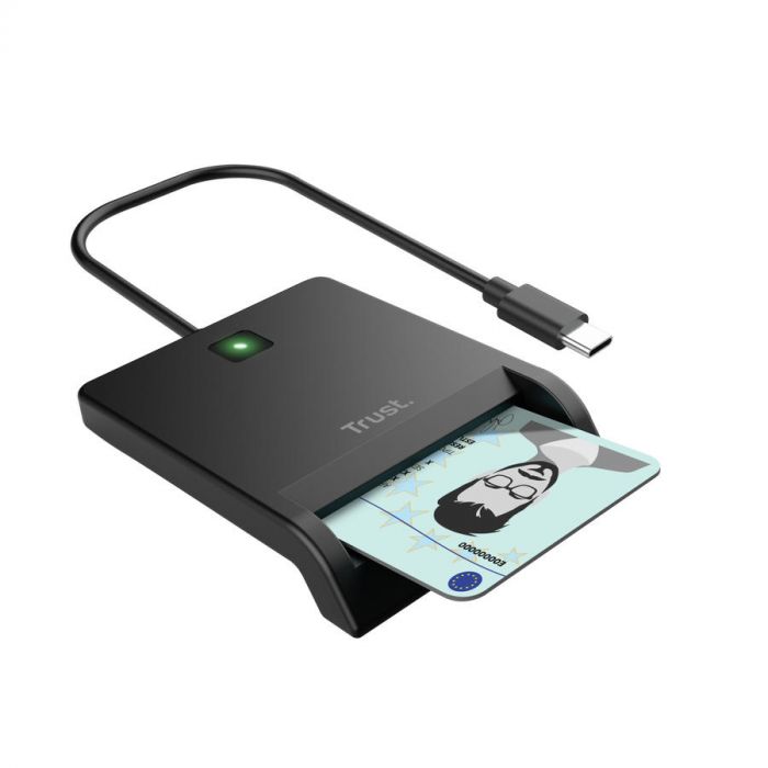 Кардридер Trust Primo Smartcard Reader, USB-C, чорний