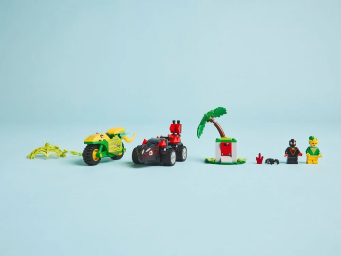 Конструктор LEGO Spidey Перегони на електромобілях з динозаврами