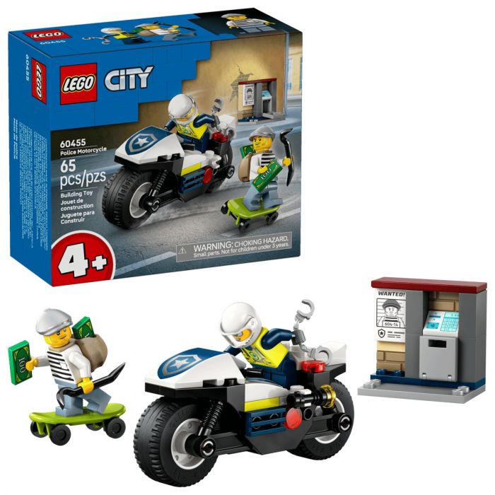 Конструктор LEGO City  Переслідування на поліцейському мотоциклі