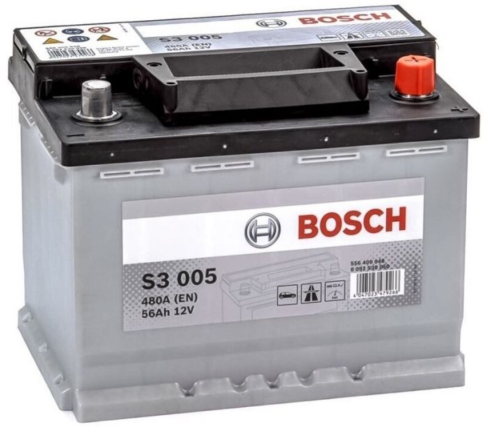 Акумулятор Bosch S3 12В 56А·год 480А R+ (0 092 S30 050)