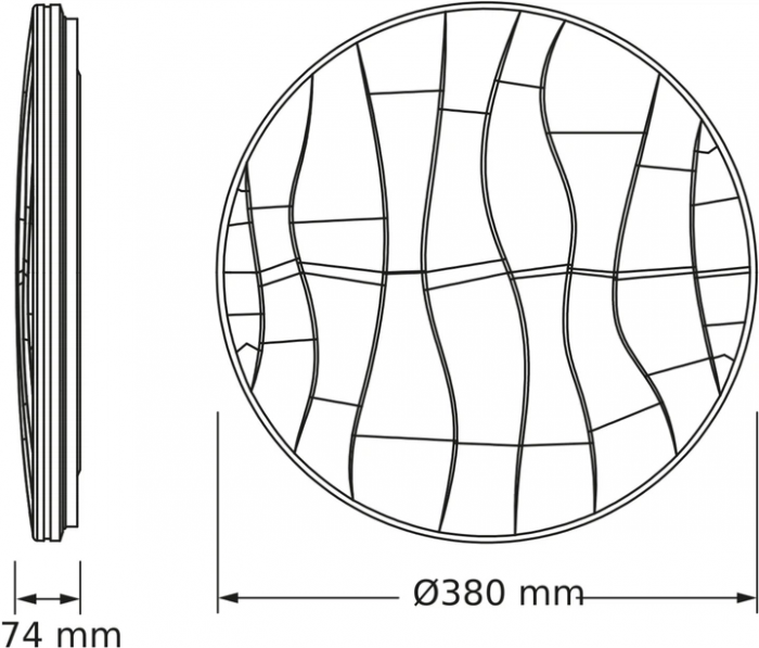 Світильник накладний OSRAM CEILING PAVO 380мм Round 24Вт 4000K