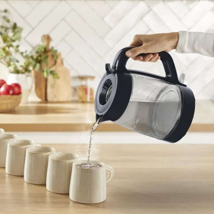 Електрочайник Tefal Morning Glass Kettle, 1.7л, скло, з підсвіткою, чорний