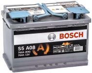 Акумулятор Bosch S5 AGM 12В 70А·год 760А R+ (0 092 S5A 080)