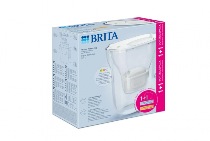 Фільтр-глечик Brita Style Essential MXPro 2.4л (1.4л очищеної води) + 2 картриджа білий