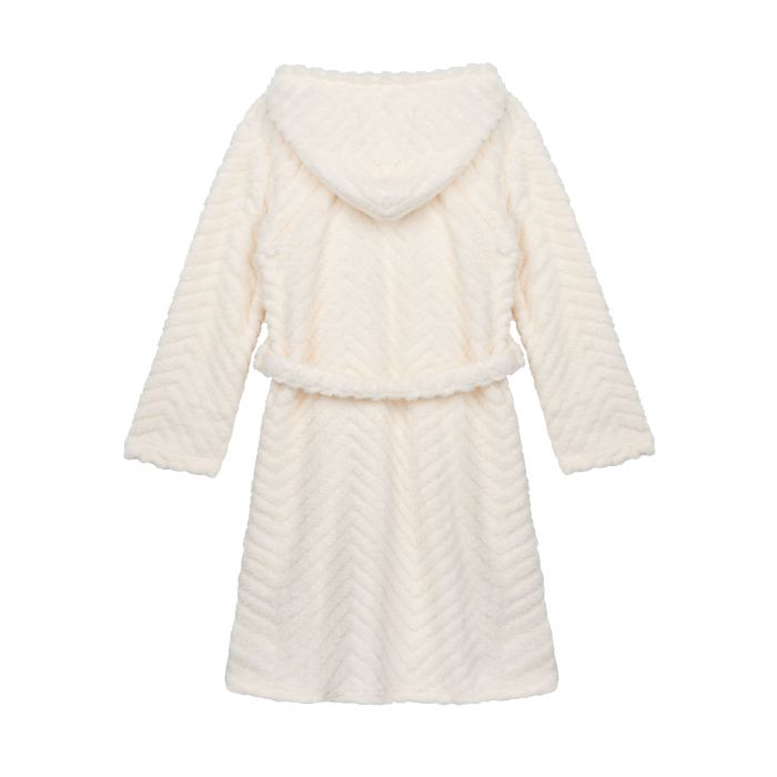 Халат жіночий ARDESTO Zigzag, розмір XXL, 100% поліестер, білий