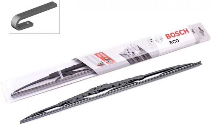Склоочисник BOSCH Eco каркасний 550мм під гачок (3 397 004 672)