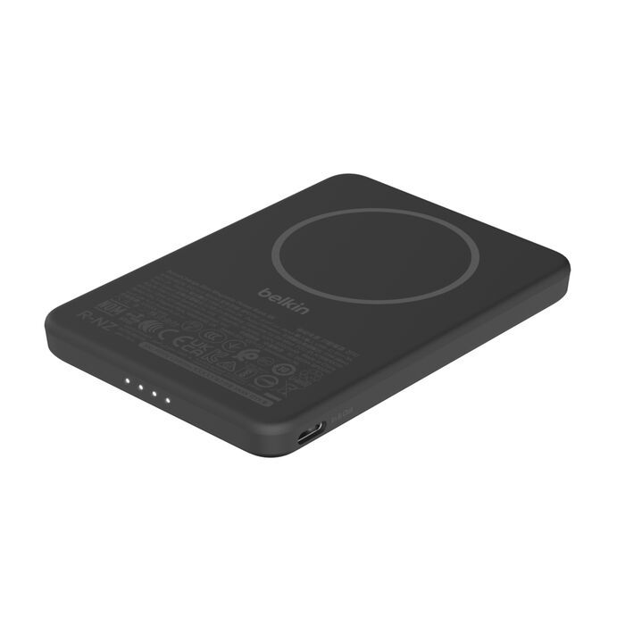 Акумулятор портативний літій-іонний Power Bank Belkin 5000мА·год, Slim Magnetic, чорний