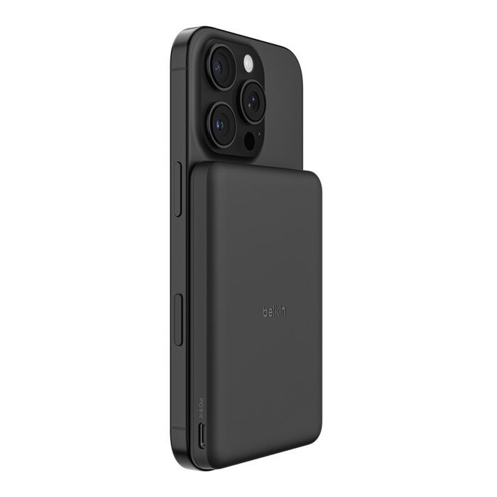 Акумулятор портативний літій-іонний Power Bank Belkin 5000мА·год, Slim Magnetic, чорний