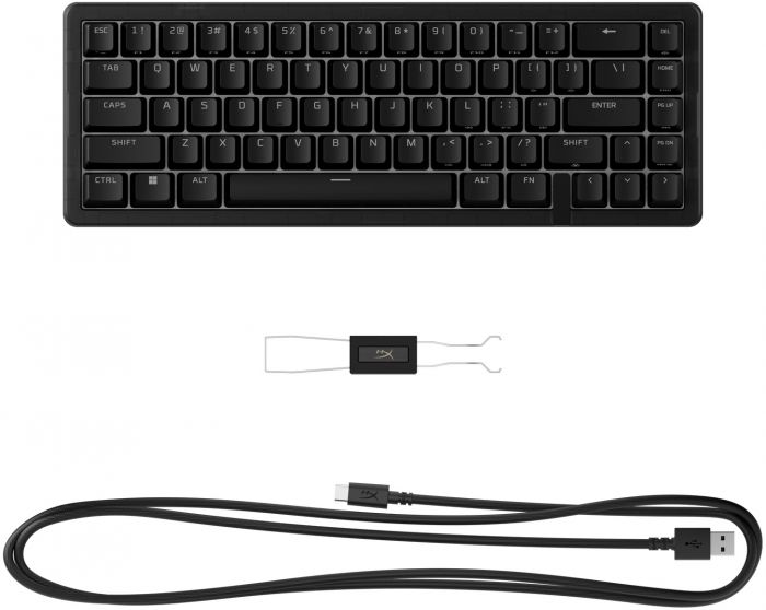 Клавіатура механічна HyperX Alloy Origins 2 65key, Red, USB-A, Hot-Swap, EN/UA, RGB, чорний