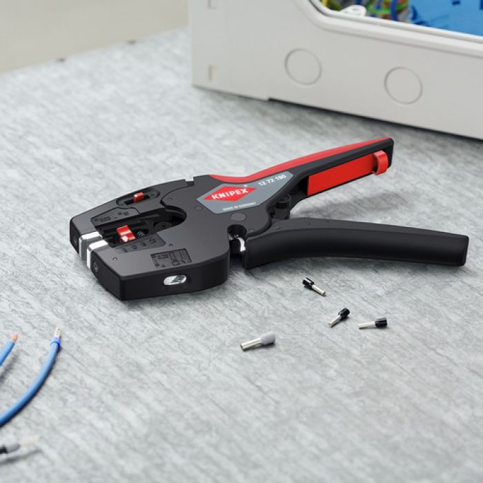 Знімач ізоляції KNIPEX MultiStrip, автоматичний, 0.03-10мм2 кусачки, регулювання довжини, 195мм, 0.170кг