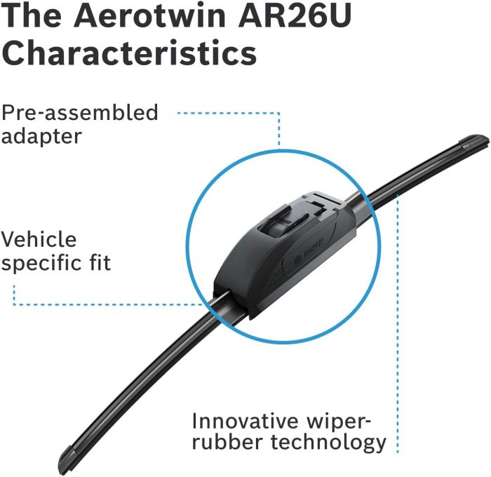 Склоочисник Bosch Aerotwin безкаркасний 650 мм (3 397 008 539)