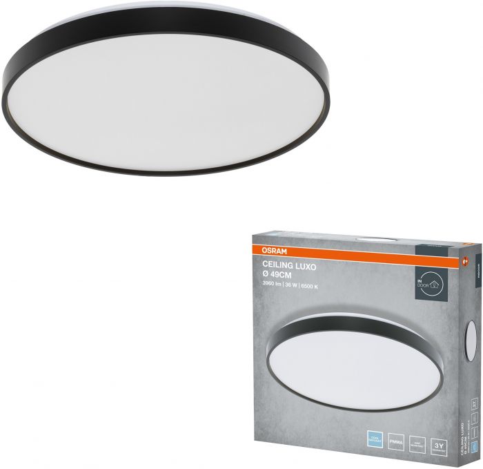 Світильник накладний OSRAM CEILING LUXO 36Вт 6500К чорний