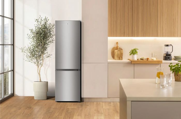 Холодильник Gorenje з нижн. мороз. камерою, 180х55х56см, 2 дв., Х- 198л, М- 66л, A+++, ST, Інвертор, Сірий