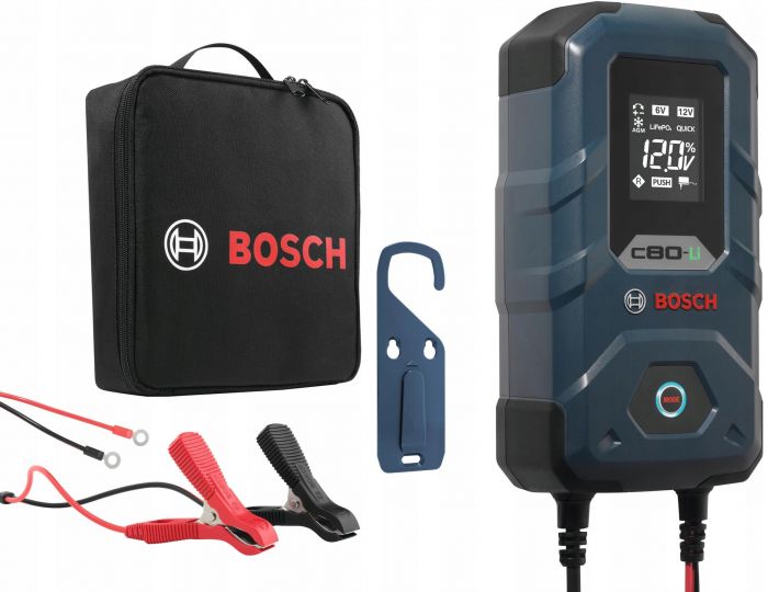 Зарядний пристрій Bosch C80-LI, 6/12В, 14-400А·год, 15А, IP65 (0 189 921 080)