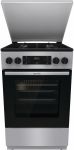 Плита Gorenje комбінована, 62л, 50x60см, метал. кришка, дисплей, емальовані реш, титан