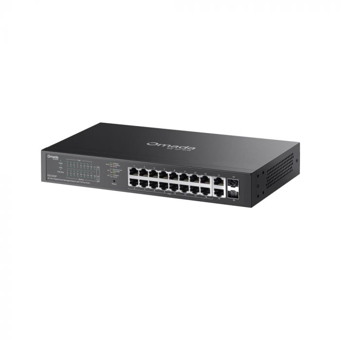 Комутатор TP-LINK ES220GP  18xGE (16xPoE), 250W, 2xSFP, WebSmart